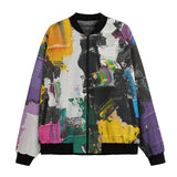 Bomber Jacket Colorful Paint Splashes