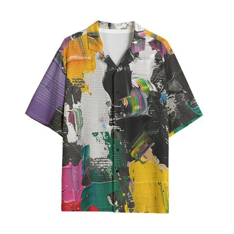 Hawaiian Shirt Colorful Paint Splashes