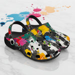 Classic Clogs Colorful Paint Splashes