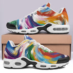 Air Cushion Sneakers Colorful Swirling Paints