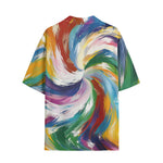Hawaiian Shirt Colorful Swirling Paints