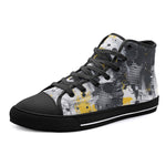 High-Top Canvas Shoes Urban Grunge Modern Art