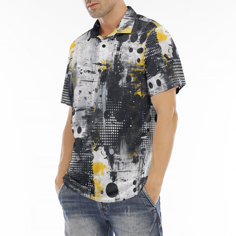 Men's Polo Shirt Urban Grunge Modern Art