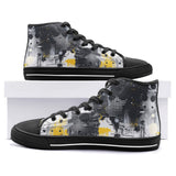 High-Top Canvas Shoes Urban Grunge Modern Art