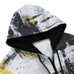 Men's Zip Up Hoodie Urban Grunge Modern Art