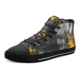 High-Top Canvas Shoes Urban Grunge Modern Art