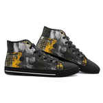High-Top Canvas Shoes Urban Grunge Modern Art
