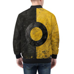 Bomber Jacket Minimalism Art Black and Yellow Circle