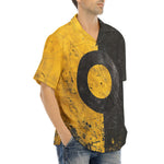Hawaiian Shirt Minimalism Art Black and Yellow Circle