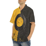 Hawaiian Shirt Minimalism Art Black and Yellow Circle