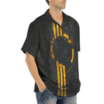 Hawaiian Shirt Minimalism Art Black and Yellow Circle