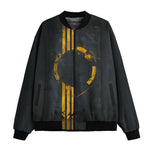 Bomber Jacket Minimalism Art Black and Yellow Circle