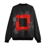 Bomber Jacket Minimalism Art Black and Red Square