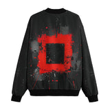 Bomber Jacket Minimalism Art Black and Red Square
