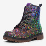 Leather Boots Crystal Prismatic Mosaic