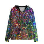 Men's Zip Up Hoodie Crystal Prismatic Mosaic