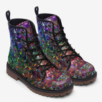 Leather Boots Crystal Prismatic Mosaic