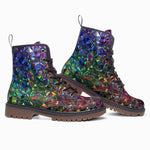 Leather Boots Crystal Prismatic Mosaic