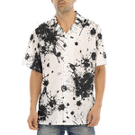 Hawaiian Shirt Black Ink Splashes And Dots