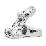 Classic Clogs Black Ink Splashes And Dots