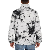 Down-Padded Puffer Jacket Black Ink Splashes And Dots