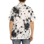 Hawaiian Shirt Black Ink Splashes And Dots