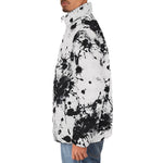 Down-Padded Puffer Jacket Black Ink Splashes And Dots