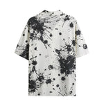 Hawaiian Shirt Black Ink Splashes And Dots