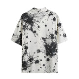 Hawaiian Shirt Black Ink Splashes And Dots