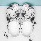 Classic Clogs Black Ink Splashes And Dots