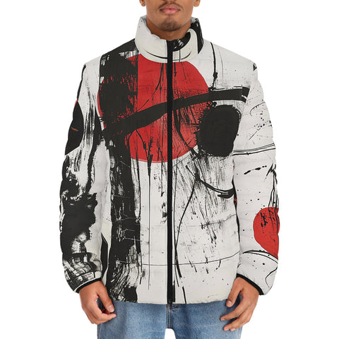 Down-Padded Puffer Jacket Minimalism Digital Art