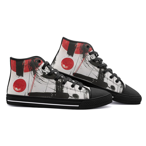 High-Top Canvas Shoes Minimalism Digital Art