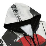 Men's Zip Up Hoodie Minimalism Digital Art