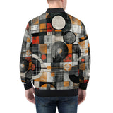 Bomber Jacket Circles and Squares Industrial Artwork