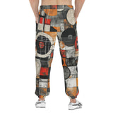 Men's Sweatpants Circles and Squares Industrial Artwork