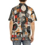 Hawaiian Shirt Circles and Squares Industrial Artwork
