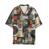 Hawaiian Shirt Circles and Squares Industrial Artwork