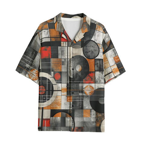Hawaiian Shirt Circles and Squares Industrial Artwork