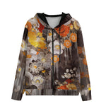 Men's Zip Up Hoodie Colorful Floral Patterns