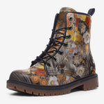 Leather Boots Colorful Floral Patterns