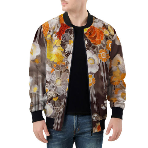 Bomber Jacket Colorful Floral Patterns