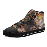 High-Top Canvas Shoes Colorful Floral Patterns
