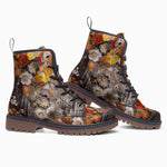 Leather Boots Colorful Floral Patterns