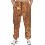 Men's Sweatpants Gold Embossed Cityscape Art