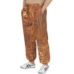 Men's Sweatpants Gold Embossed Cityscape Art