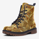 Leather Boots Golden Polygons