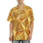 Hawaiian Shirt Golden Polygons