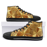 High-Top Canvas Shoes Golden Polygons