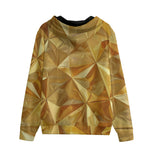 Men's Zip Up Hoodie Golden Polygons