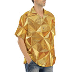 Hawaiian Shirt Golden Polygons